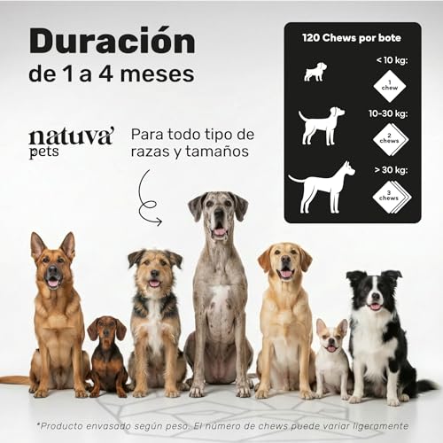 Detalle 2 de Aceite de Salmón para perros 100% Natural de natuva pets — 120 masticables para piel, pelaje e inmunidad