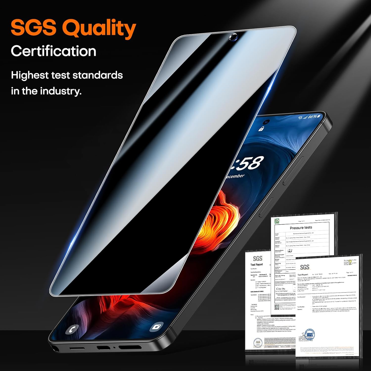 Thumbnail 2 de LϟK 2+1 Pack for Samsung Galaxy S26 Ultra Privacy Screen Protector + Camera Lens Protector + Dusting-Install Frame