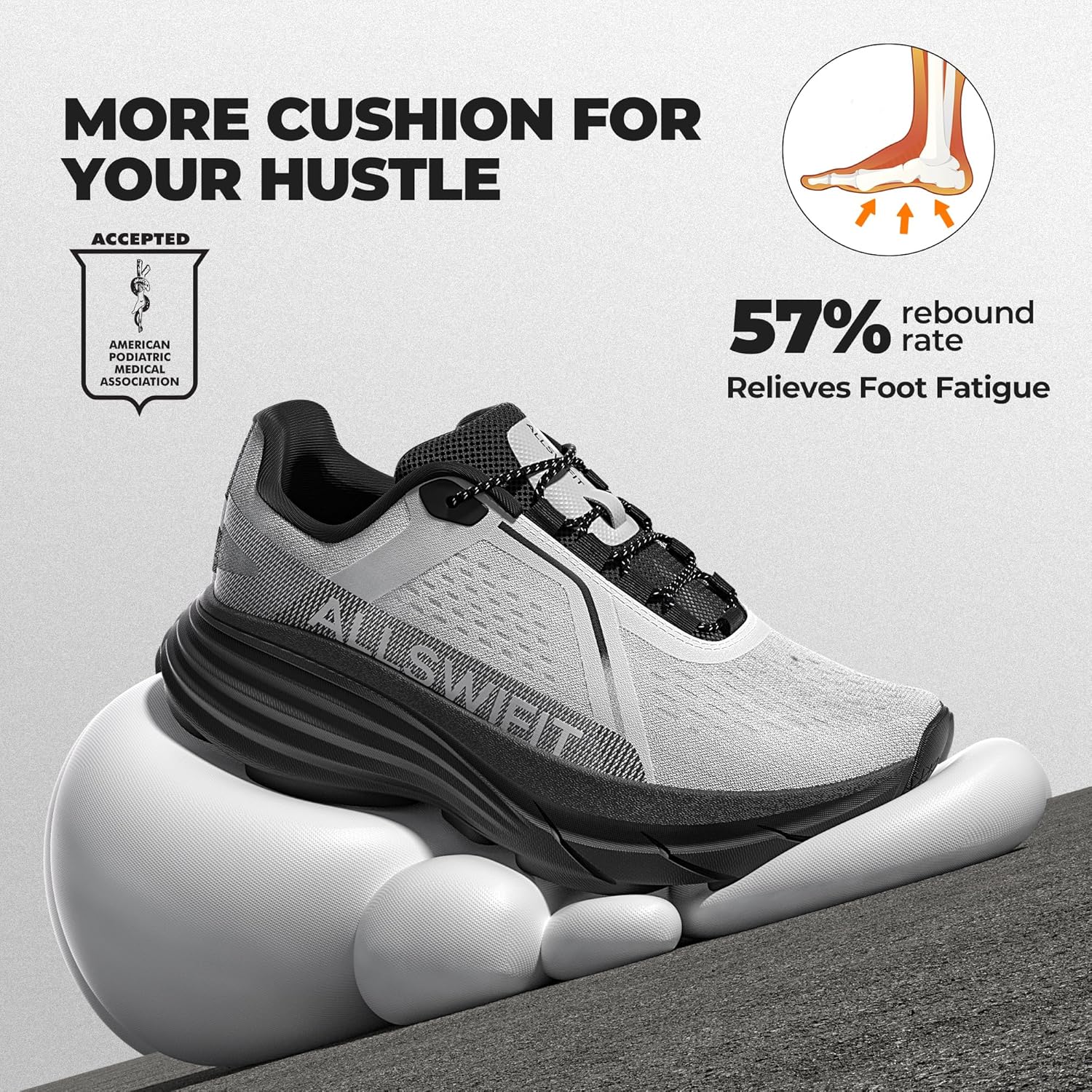 Detalle de ALLSWIFIT Cushion Lightweight Walking Shoes 57% EVA