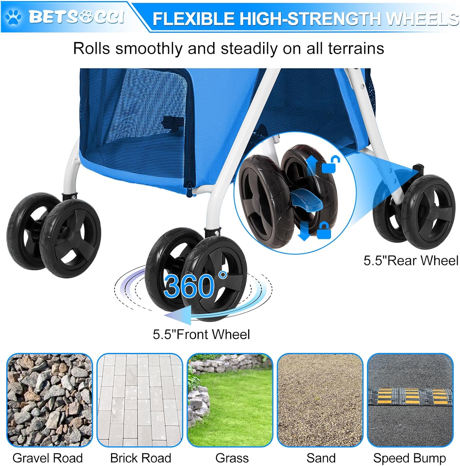 Detalle 1 de Pet Stroller 44 lb Capacity