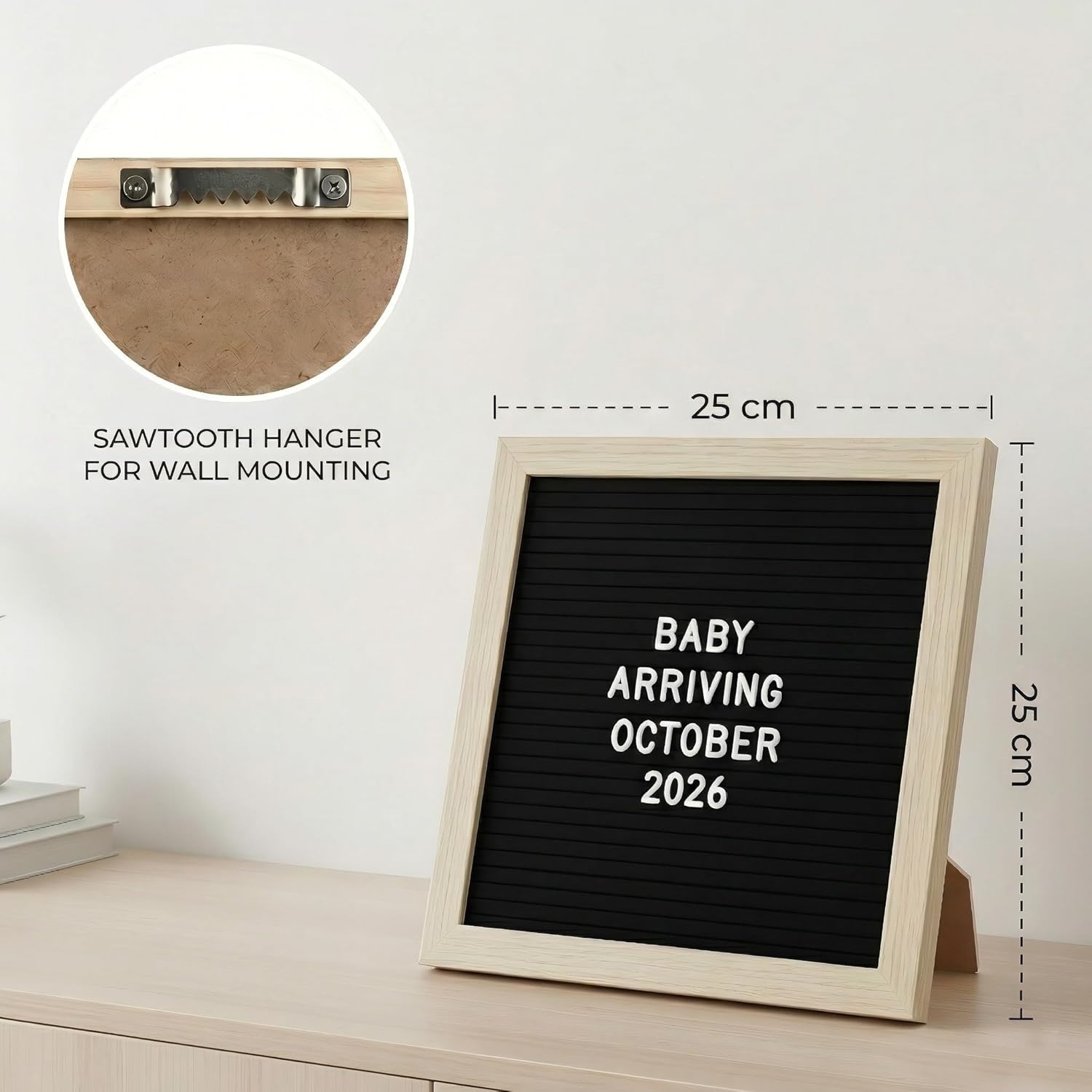 Thumbnail 2 de Black Felt Letter Board 25x25cm