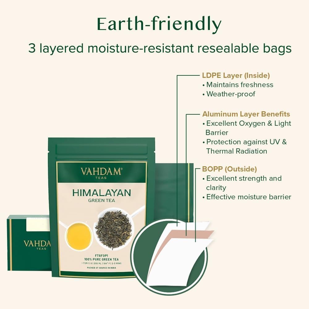 Thumbnail 7 de VAHDAM Té Verde Himalaya 🌿 100g, Natural y Aromático para Infusión
