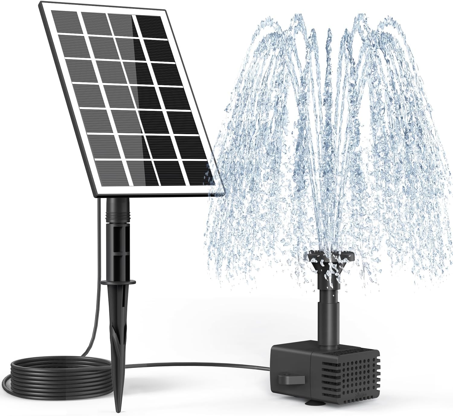 Detalle de SZMP Solar Springbrunnen 3.5W Glas Panel