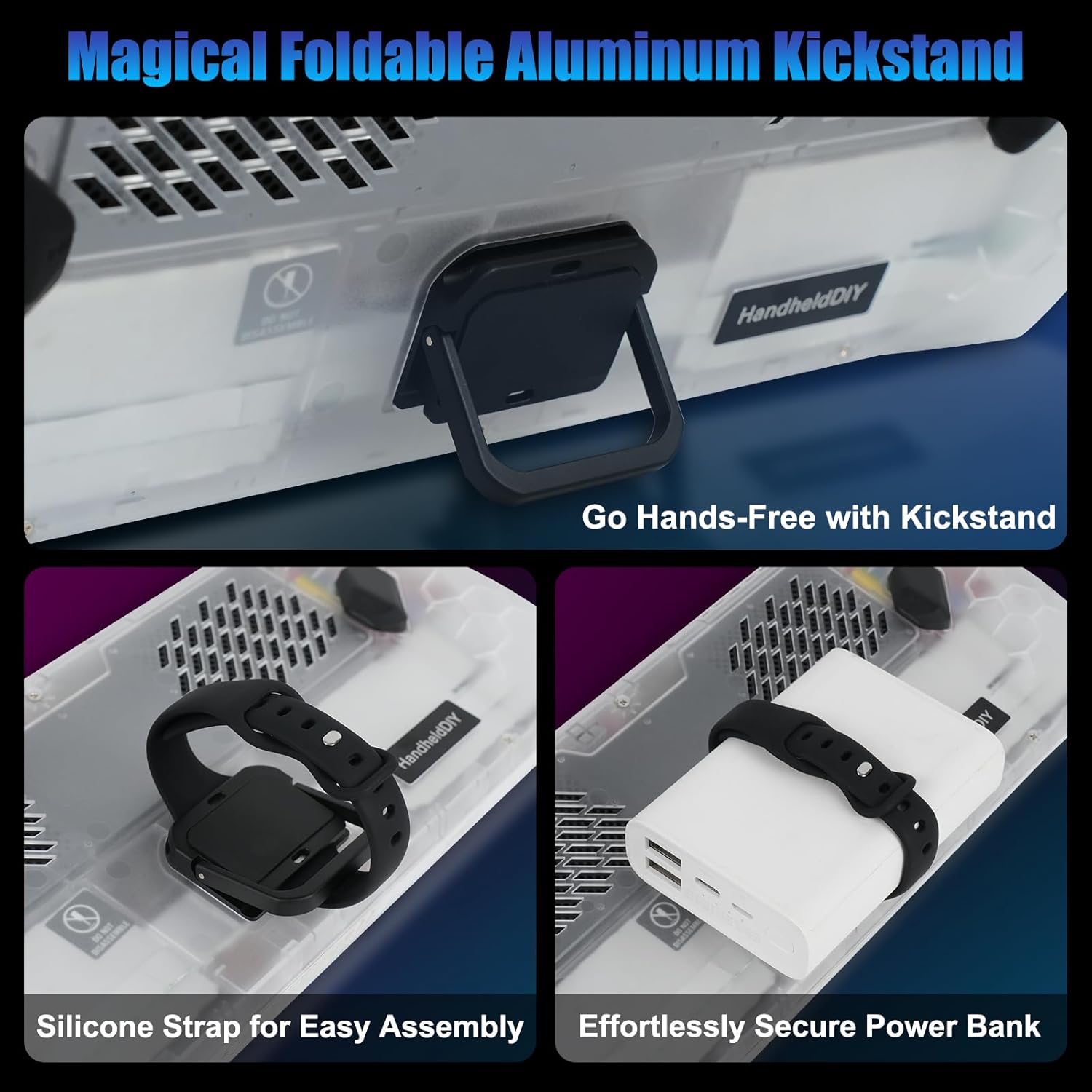 Thumbnail 4 de HandheldDIY Modcase for ASUS ROG Ally (Translucent) – heat management shell with kickstand and custom nameplate