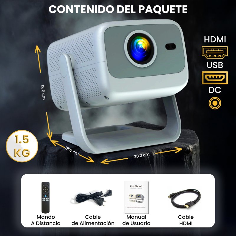 Detalle 2 de UnicView R2 Freestyle: Proyector LCD 14.000 lúmenes, giro 180° con AndroidTV