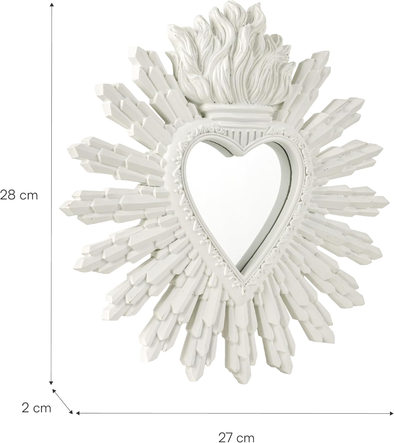 Detalle de Baroni Home Specchio Ex Voto Cuore 27x2x28 cm
