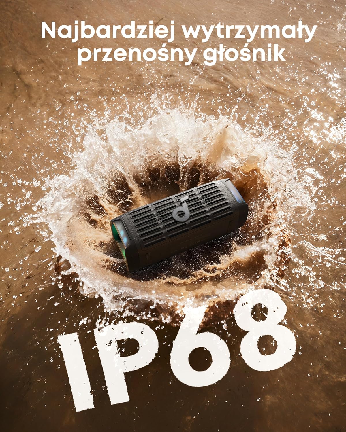 Detalle de Soundcore Boom 3i – przenośny głośnik Bluetooth 50 W, IP68, BassUp 2.0