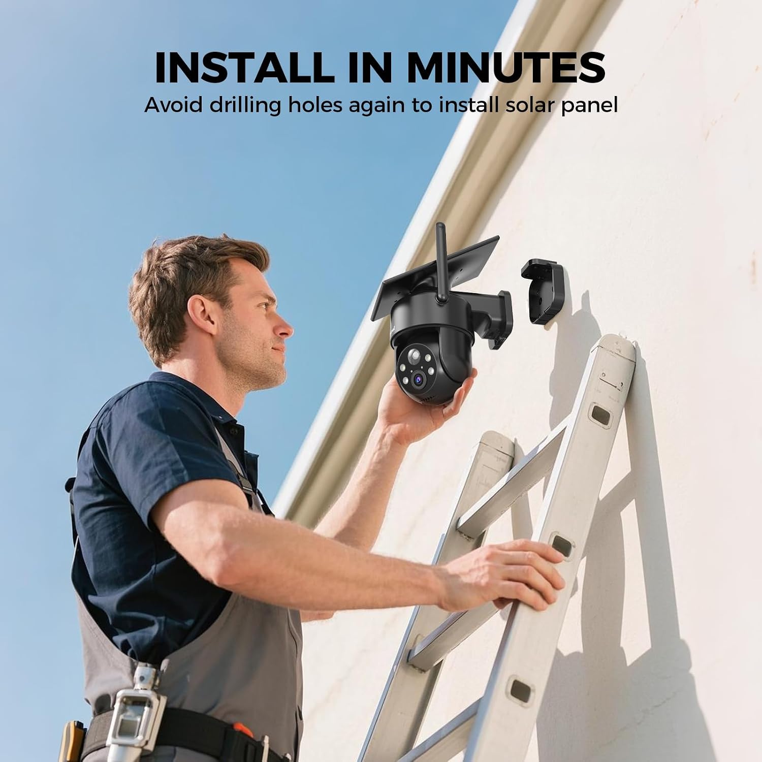 Detalle 2 de LITYMOL 2K WiFi Solar Outdoor Security Camera