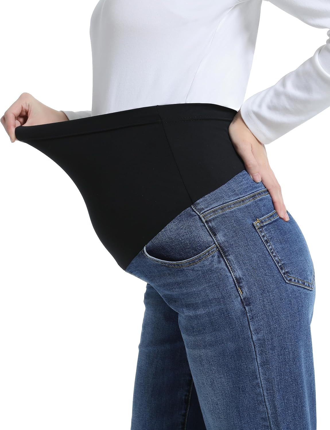 Thumbnail 4 de CFRTMTBB Maternity Wide-Leg Jeans with Over-the-Belly Support