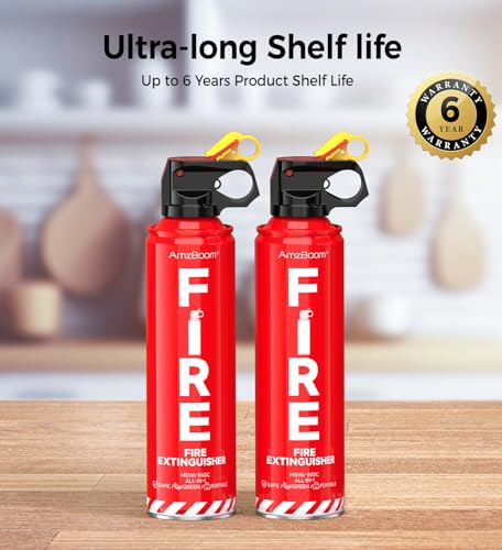 Thumbnail 4 de AmzBoom 2-Pack Fire Extinguisher for Home, Kitchen, Car, and Grill – Eco-Friendly, 8-in-1 Protection