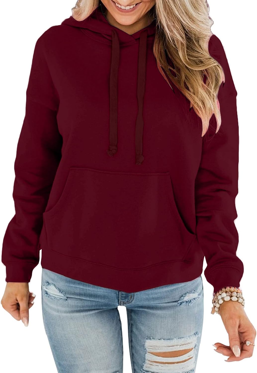 Detalle de EUHOM Hoodie Damen Kapuzenpullover Baumwolle