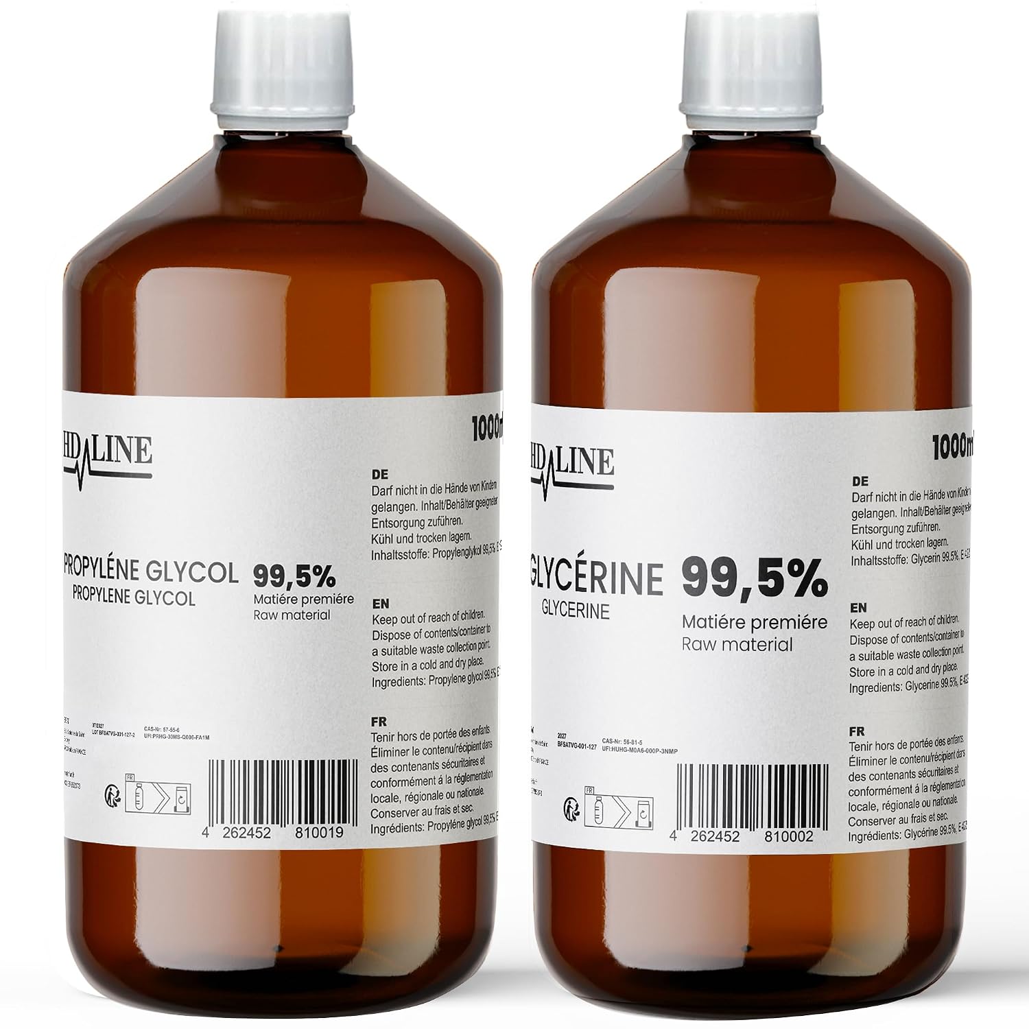 Detalle de hd-line Glycerin E422 und Propylenglykol E1520 1000 ml