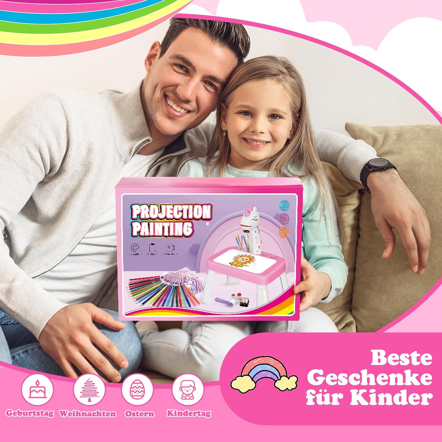 Thumbnail 5 de Einhorn Zeichenprojektor für Mädchen 72 Motive