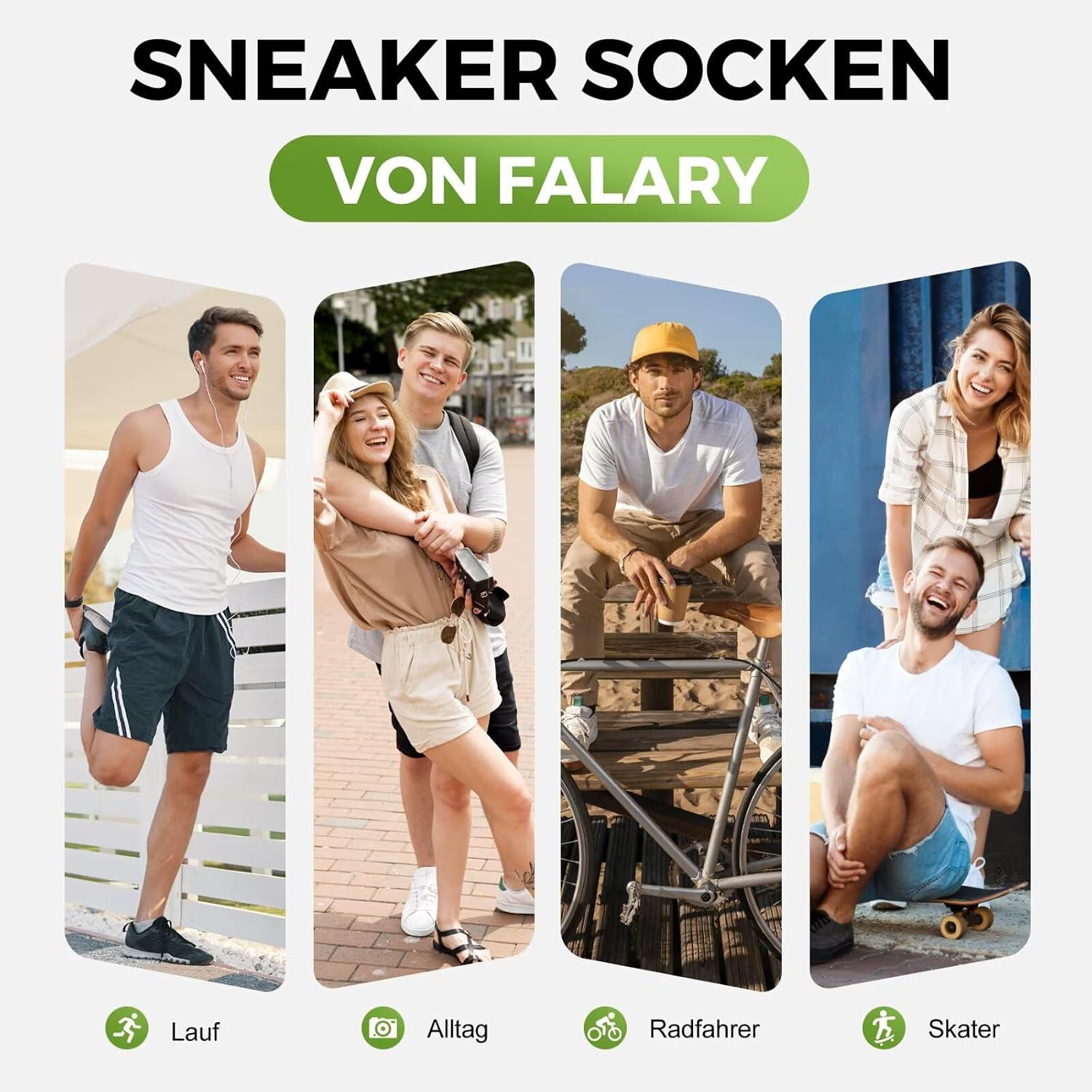 Thumbnail 1 de FALARY Bambus Sneaker Socken 6 Paar
