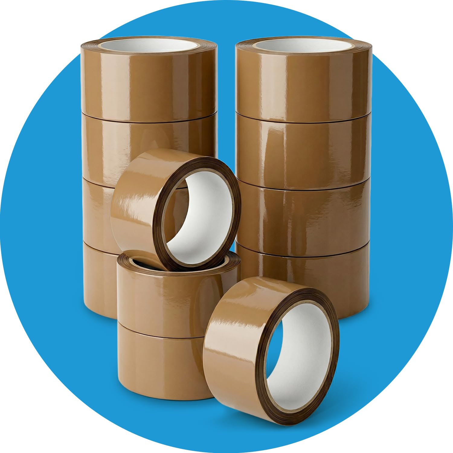 Stick Well heavy duty brown parcel tape, 48mm x 66m (12 rolls) – low-noise packing tape