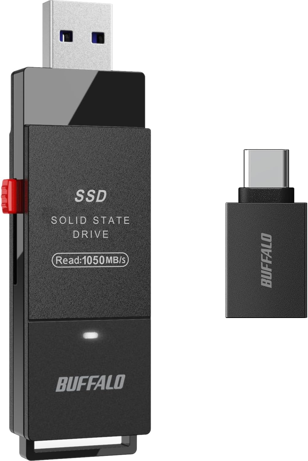 Detalle de バッファロー SSD-SCH2.0U3BA/N 外付けSSD 2TB USB 3.2 Gen 2 読込1,050MB/秒