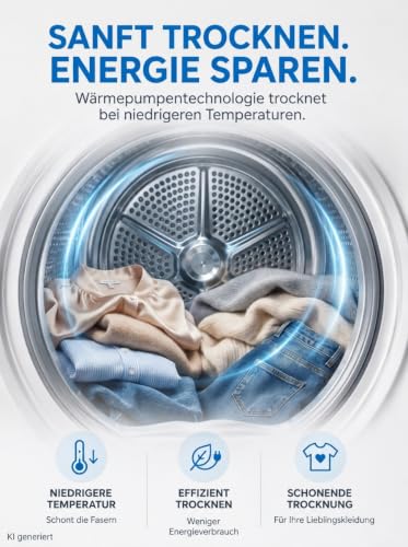 Detalle 2 de Midea MDV5EH80WBC Serie V5 Wärmepumpentrockner 8 kg – Energieklasse C