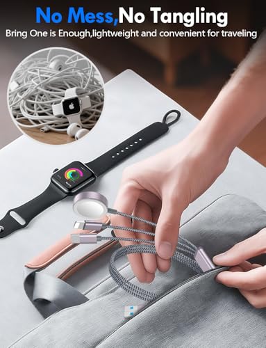 Thumbnail 7 de 2Pack Travel Essentials: xiwxi 3-in-2 Multi Charging Cable for Apple Watch & More
