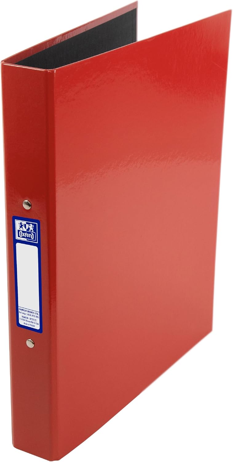 Thumbnail 3 de Oxford Premium A4 Ring Binder (Red) – 25mm Capacity, Laminated Paperboard