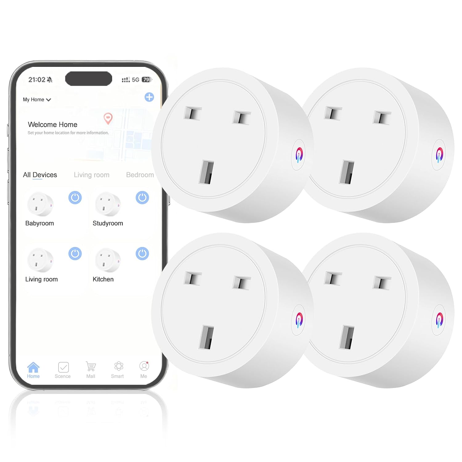 Detalle de Oblinple Smart Plug 13A with Energy Monitoring and Alexa/Google Home Compatibility