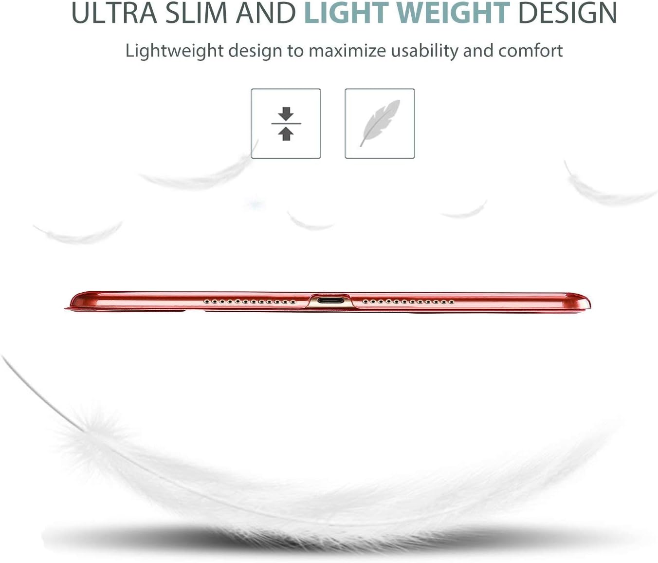 Thumbnail 4 de ProCase Schutzhülle für iPad 9,7 Zoll (6. Gen. 2018 / 5. Gen. 2017) Smart Cover – Rot, passend für A1893/A1954/A1822/A1823