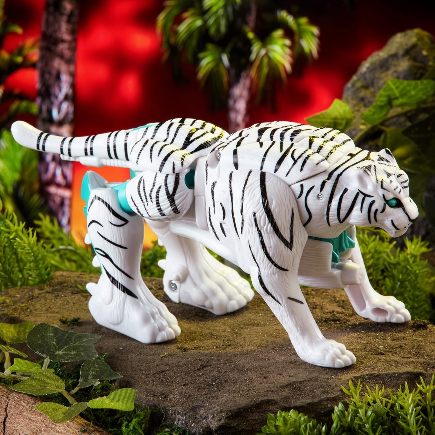 Detalle de Transformers Figura Tigatron Beast Wars 15 cm – stile retrò e trasformazione in 9 passi