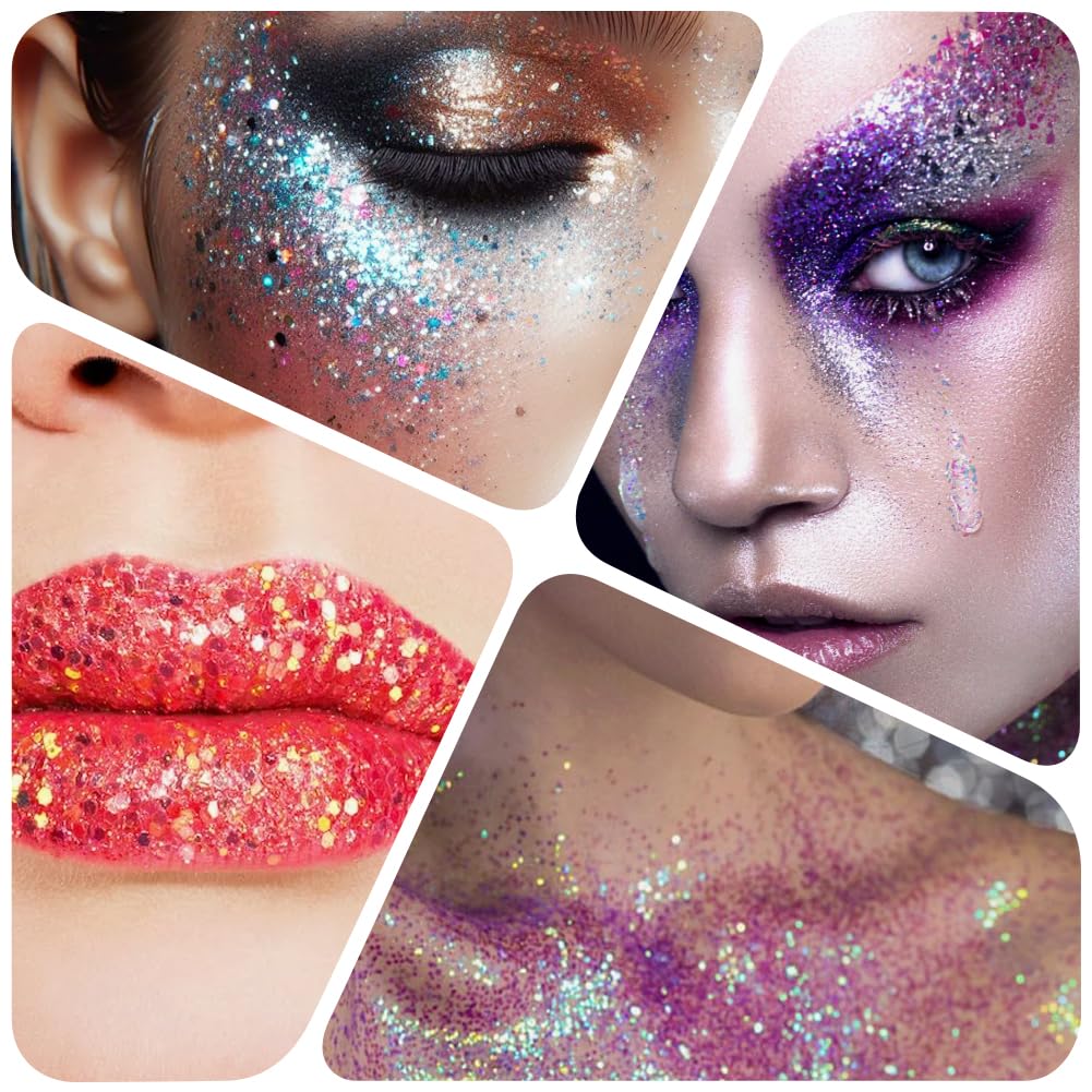 Detalle 2 de URAQT 32 Farben Glitzerpulver 💄