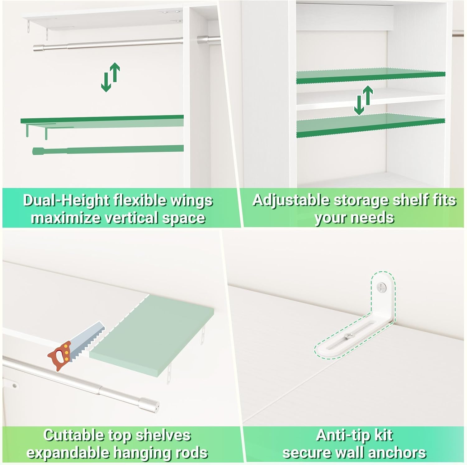 Detalle de Besiost Closet Organizer, 4FT