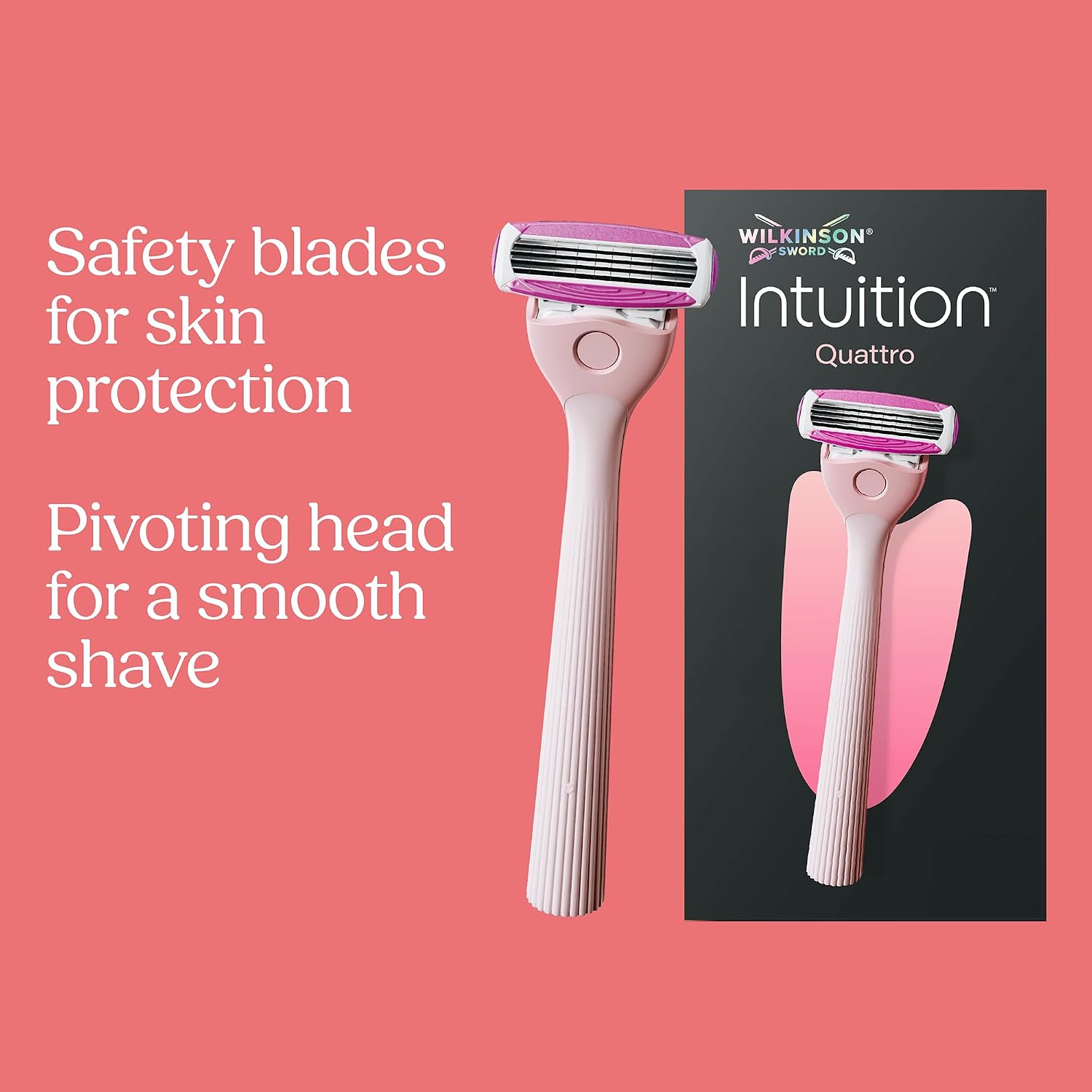 Detalle de Wilkinson Sword Intuition Quattro Razor Refills for Women – XL Pack (9 Refills)