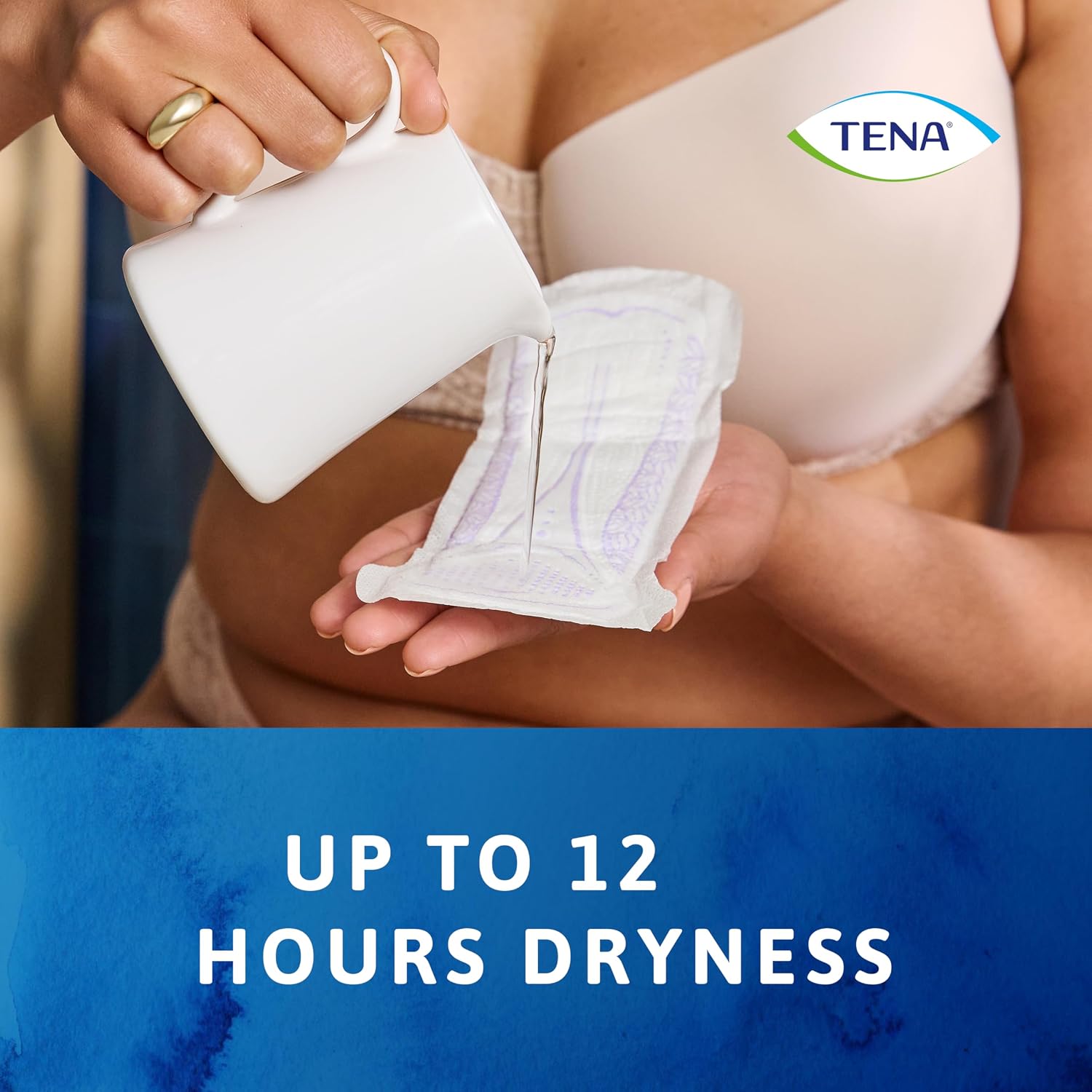 Detalle de Tena Discreet Ultra Pad Normal for Light Bladder Leaks – Ultra-Thin, Discreet Protection