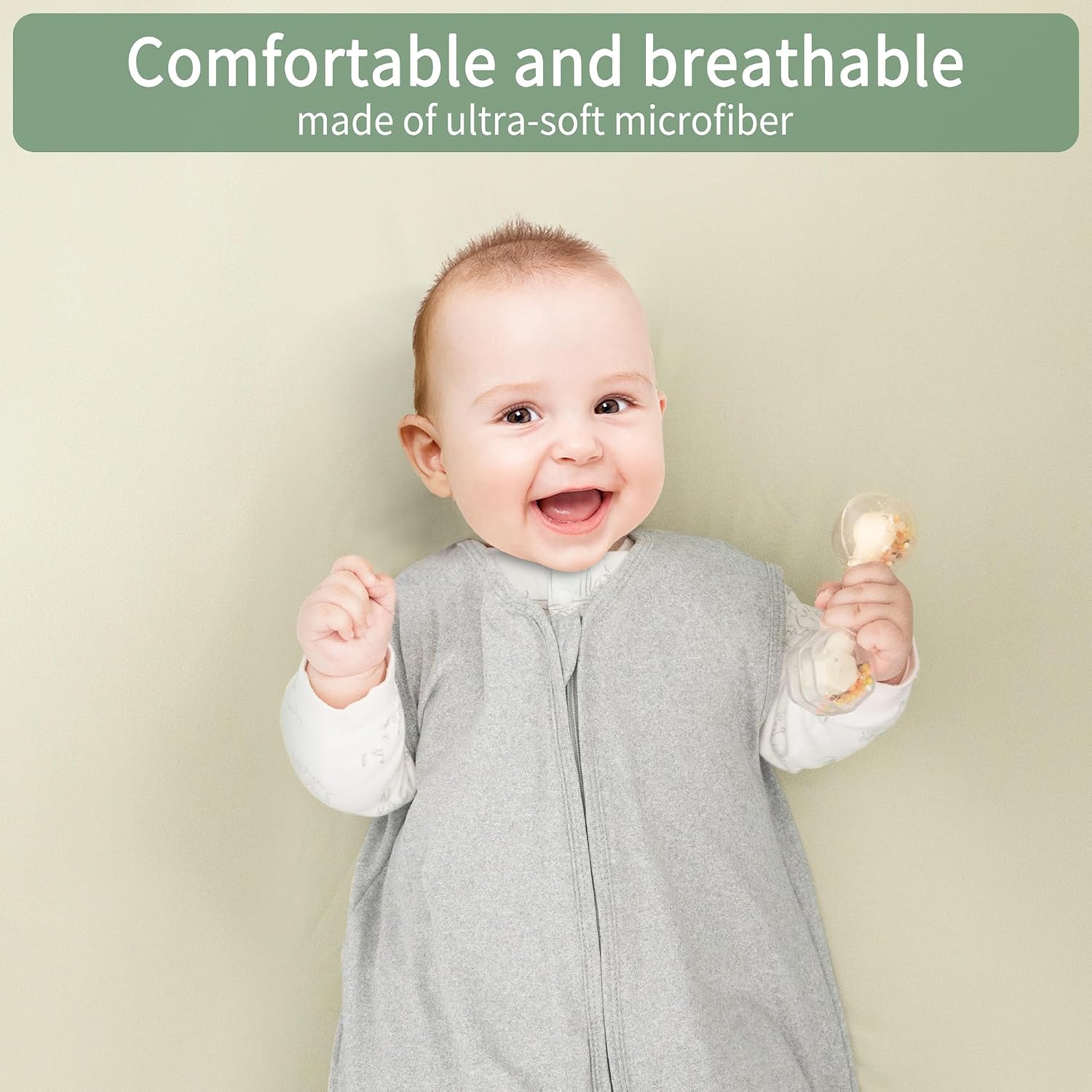 Detalle de GUNTAIL LQO6 Fitted Crib Sheets, 2-Pack Microfiber, Brown & Green