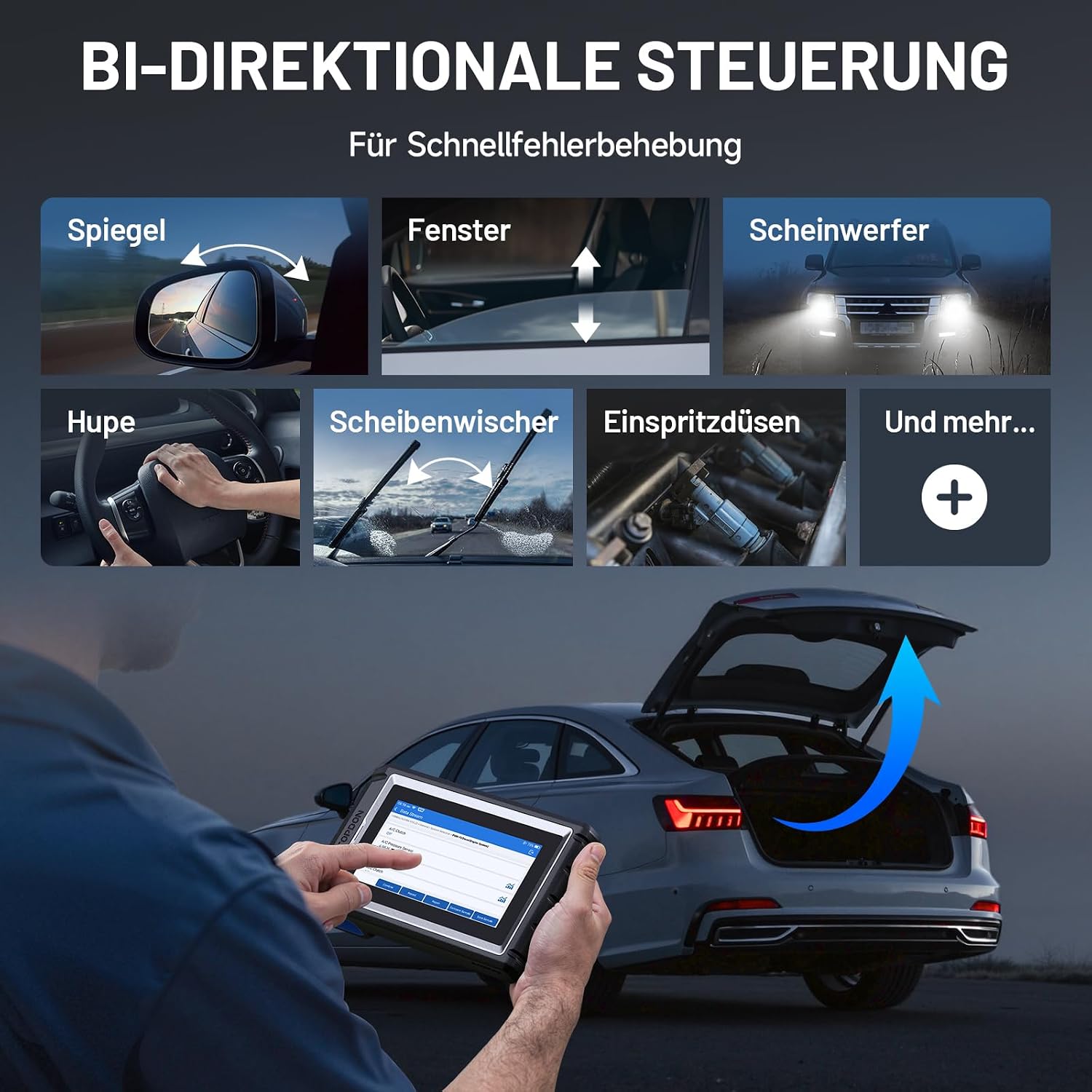 Detalle de TOPDON ArtiDiag800 BT 2 OBD2 Diagnosegerät – All-System-Diagnose mit FCA-Gateway und CAN-FD