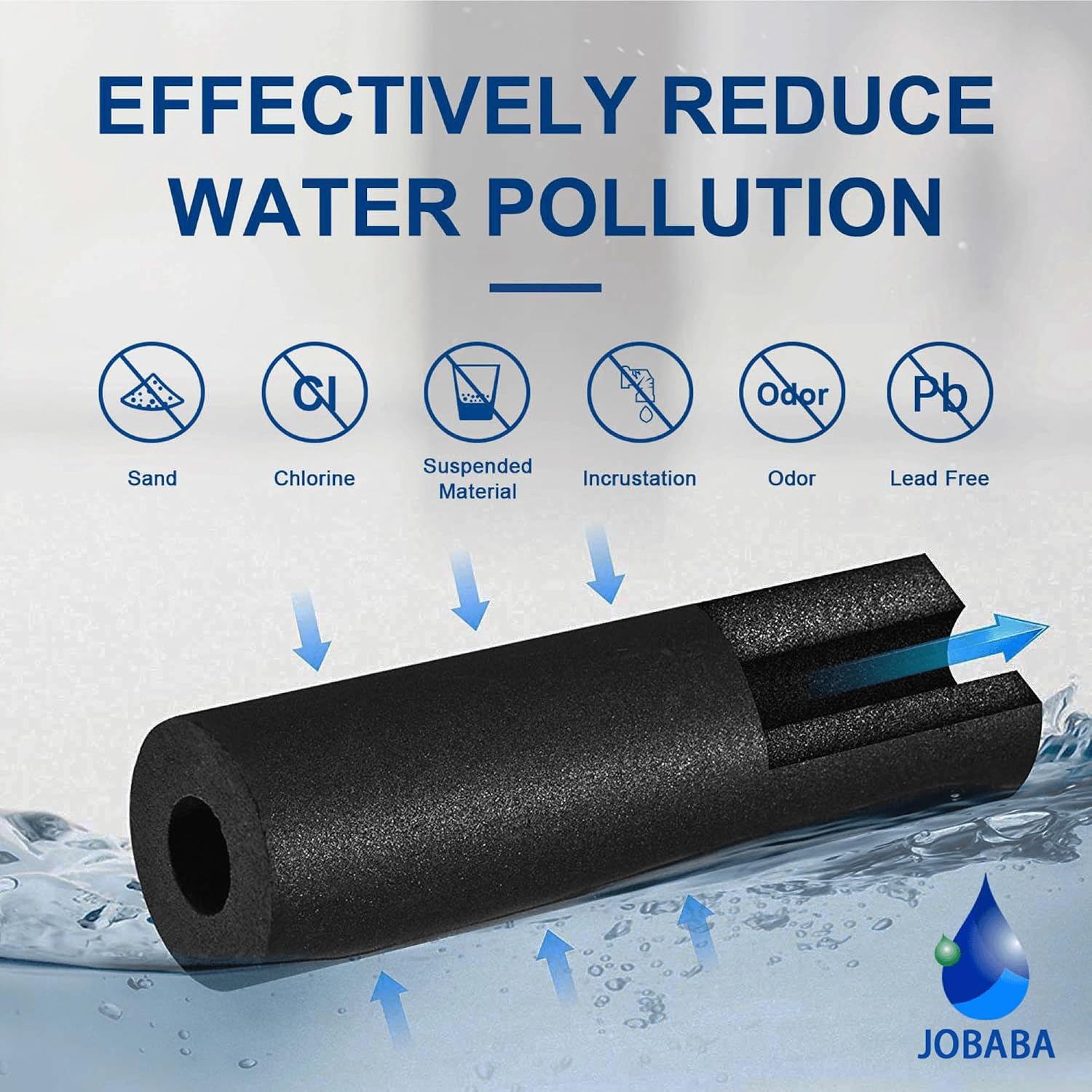 Detalle de JOBABA JO22 Replacement Water Filter for Frigidaire EPTWFU01, 3-Pack