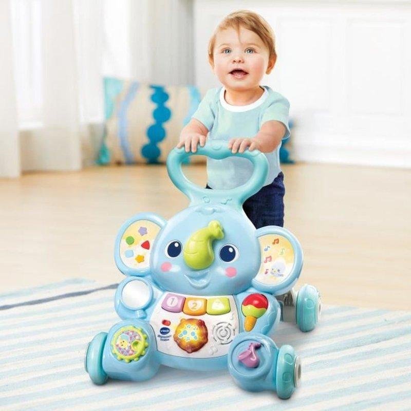 Detalle 2 de Caminador para bebé VTech Baby Elephanteau Trottino Azul (9–36 meses)
