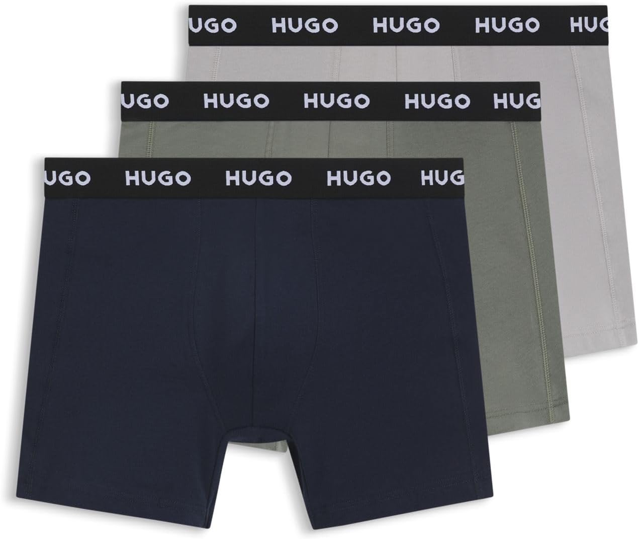 Detalle de Lot de 3 Boxers moulants avec logo en coton extensible