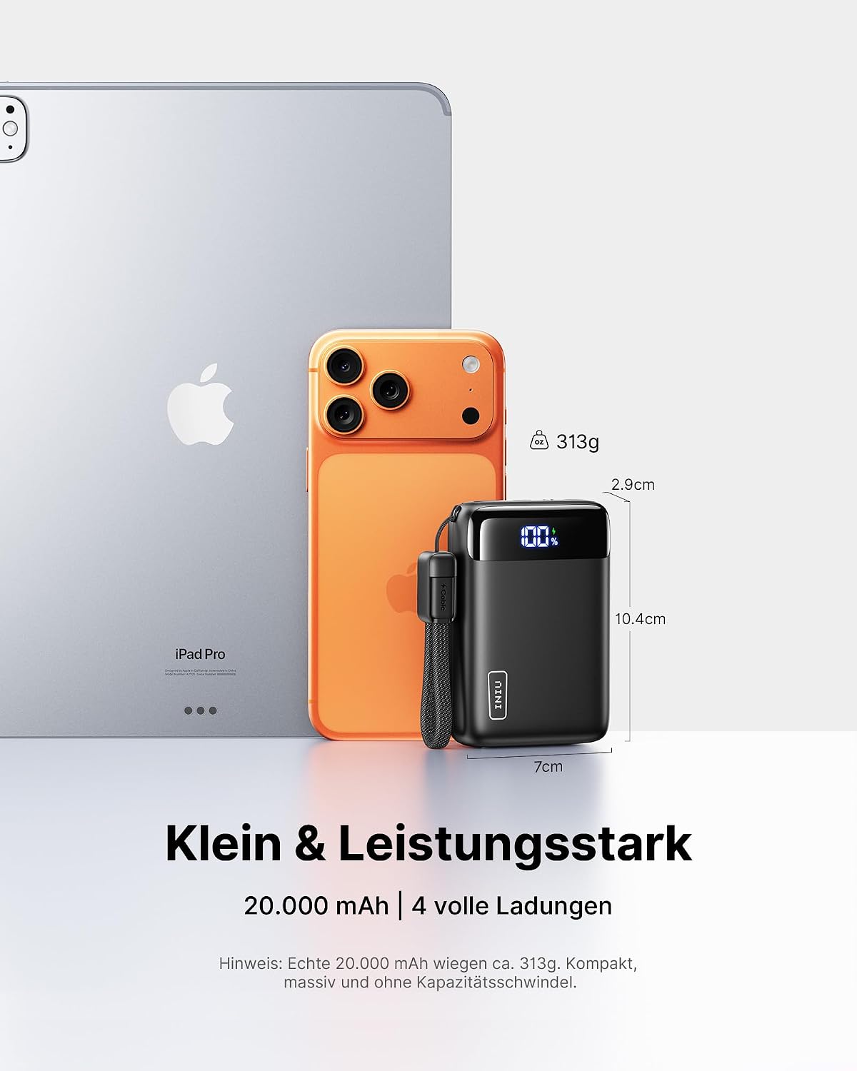 Detalle 2 de INIU Power Bank Ultra Klein 20000mAh 22,5W
