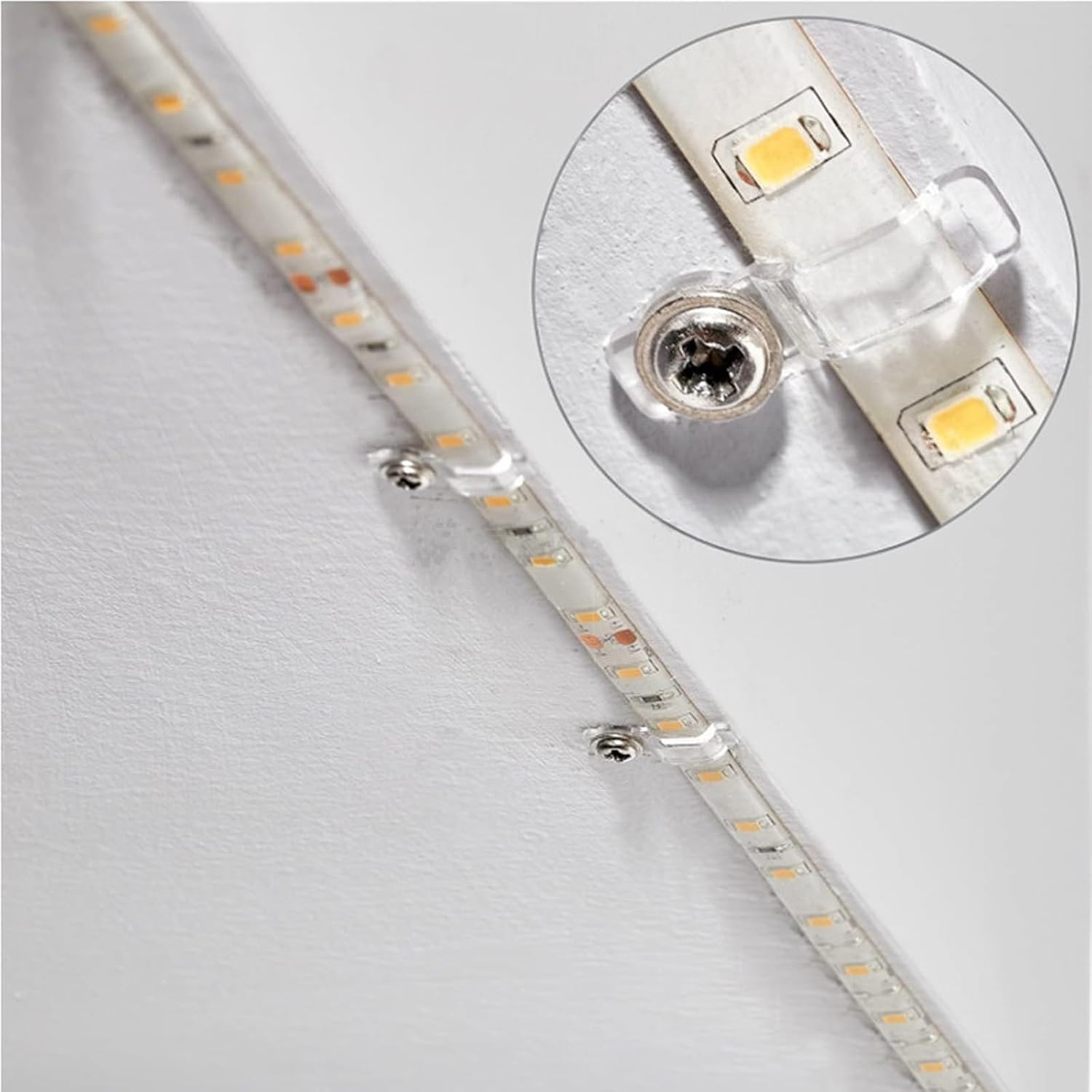 Detalle 1 de Lihetymg 129L021 ledstripbevestigingsclips voor strips van 10–12 mm, 100 stuks