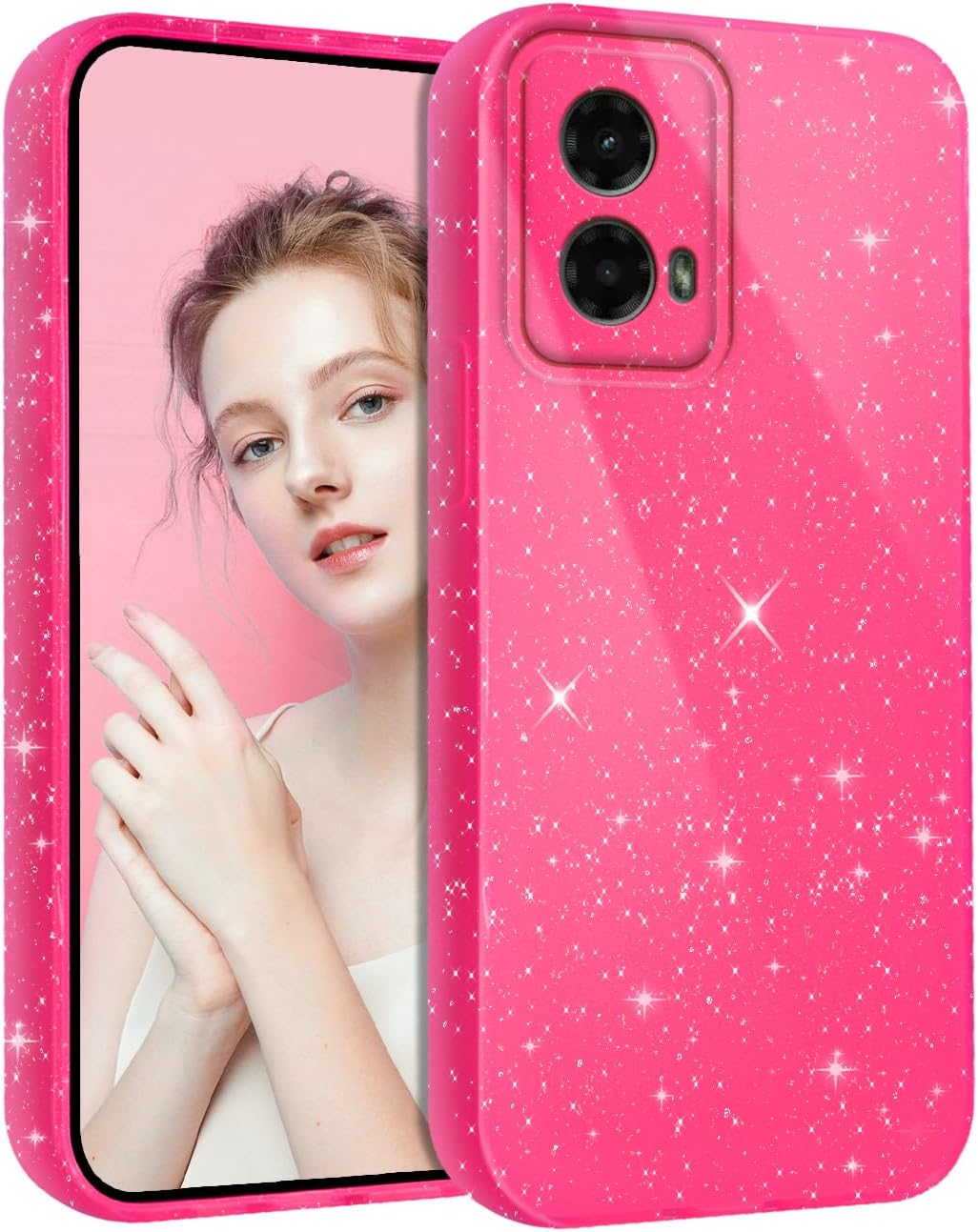 Detalle de NECTNALLO Glitter Phone Case for Motorola Moto G 5G 2024