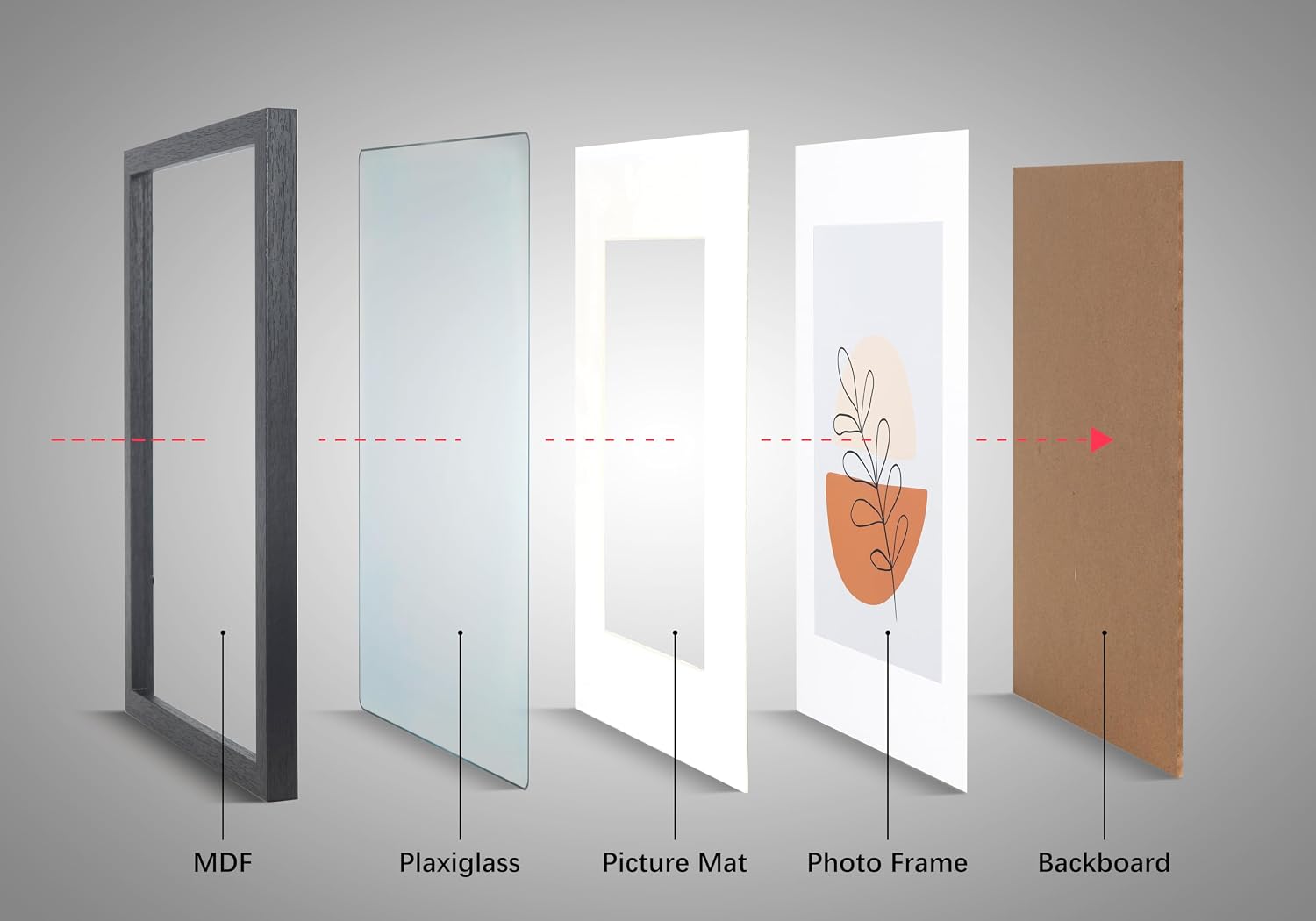 Thumbnail 4 de KAIWIN Picture Frame A3 21x30 cm with Mat