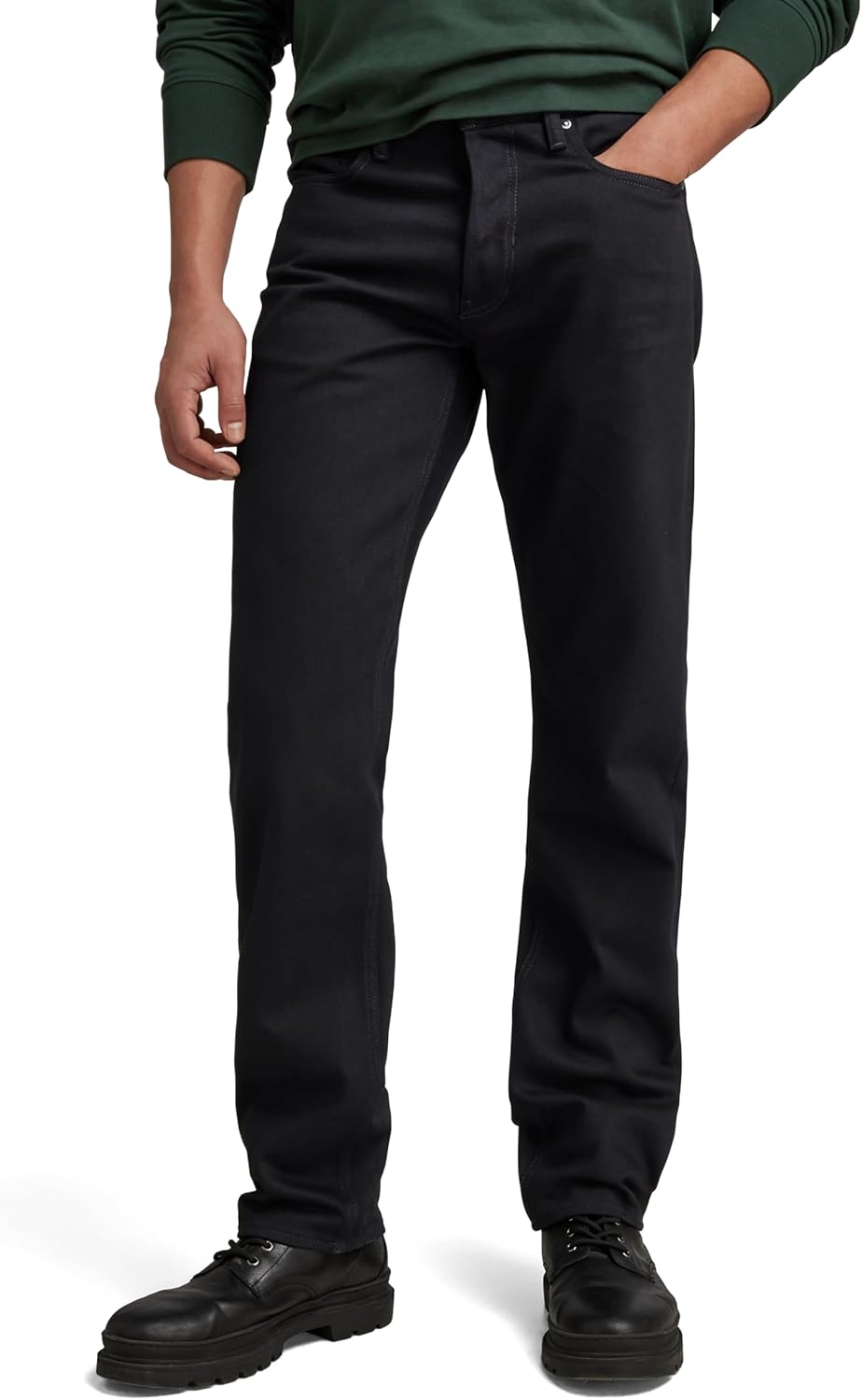 Detalle de G-Star RAW Herren Jeans Mosa Straight Jeans – robuster Straight Fit mit durchdachten Details