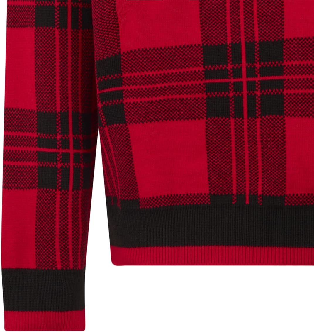 Detalle 2 de AC Milan świąteczny sweter bożonarodzeniowy w czerwono-czarnej kolorystyce