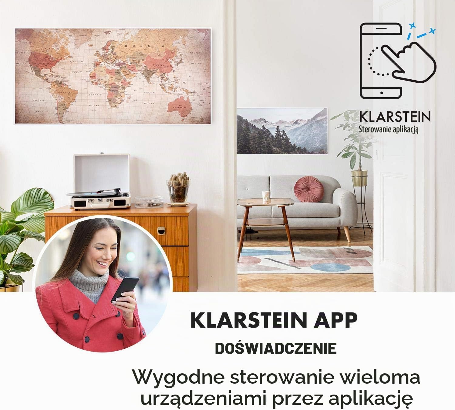 Detalle 2 de Klarstein Wonderwall Air Art Smart – panel grzewczy na podczerwień 120 × 60 cm, IP44