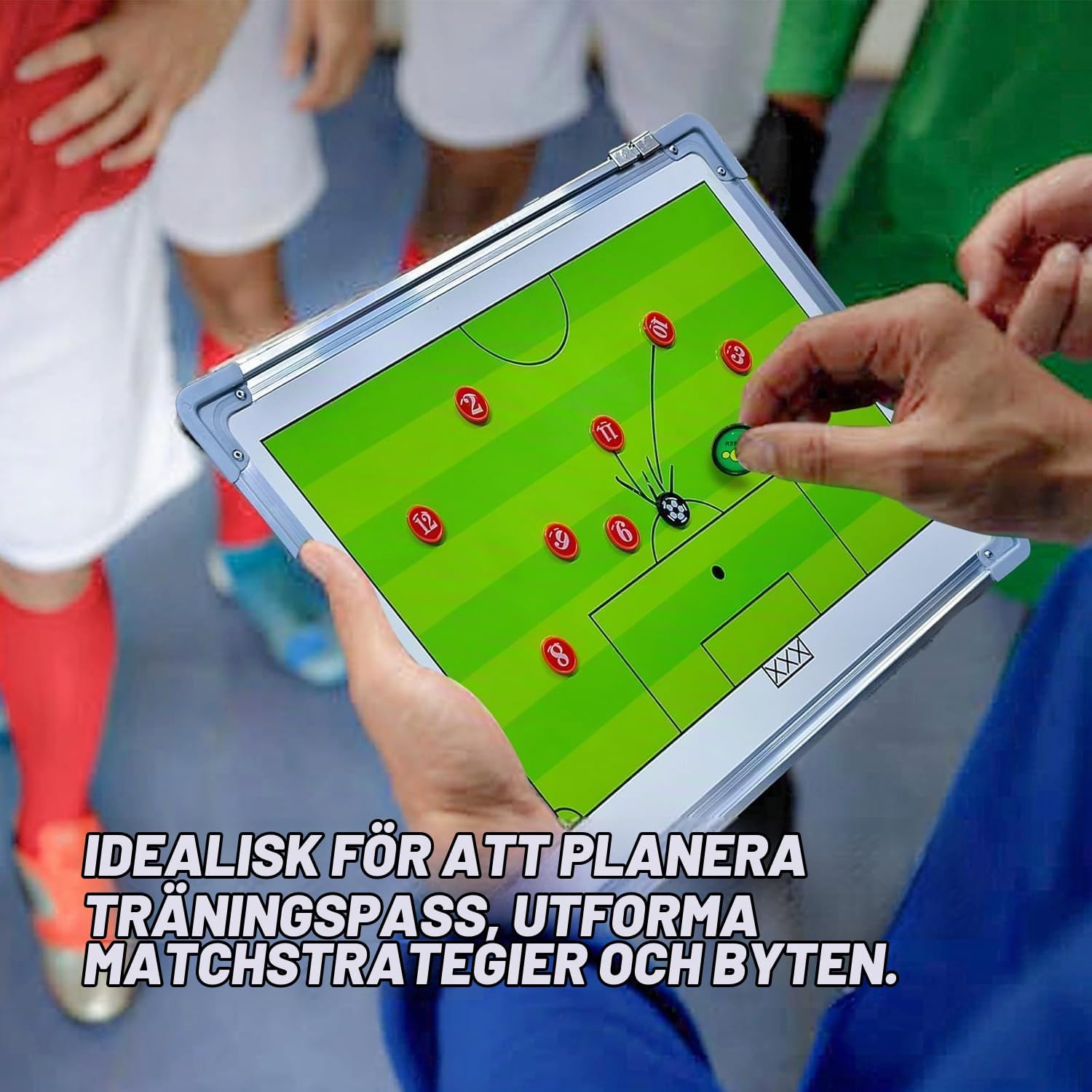 Thumbnail 4 de CREADY dubbelsidig taktiktavla för fotboll med magnetiska tillbehör