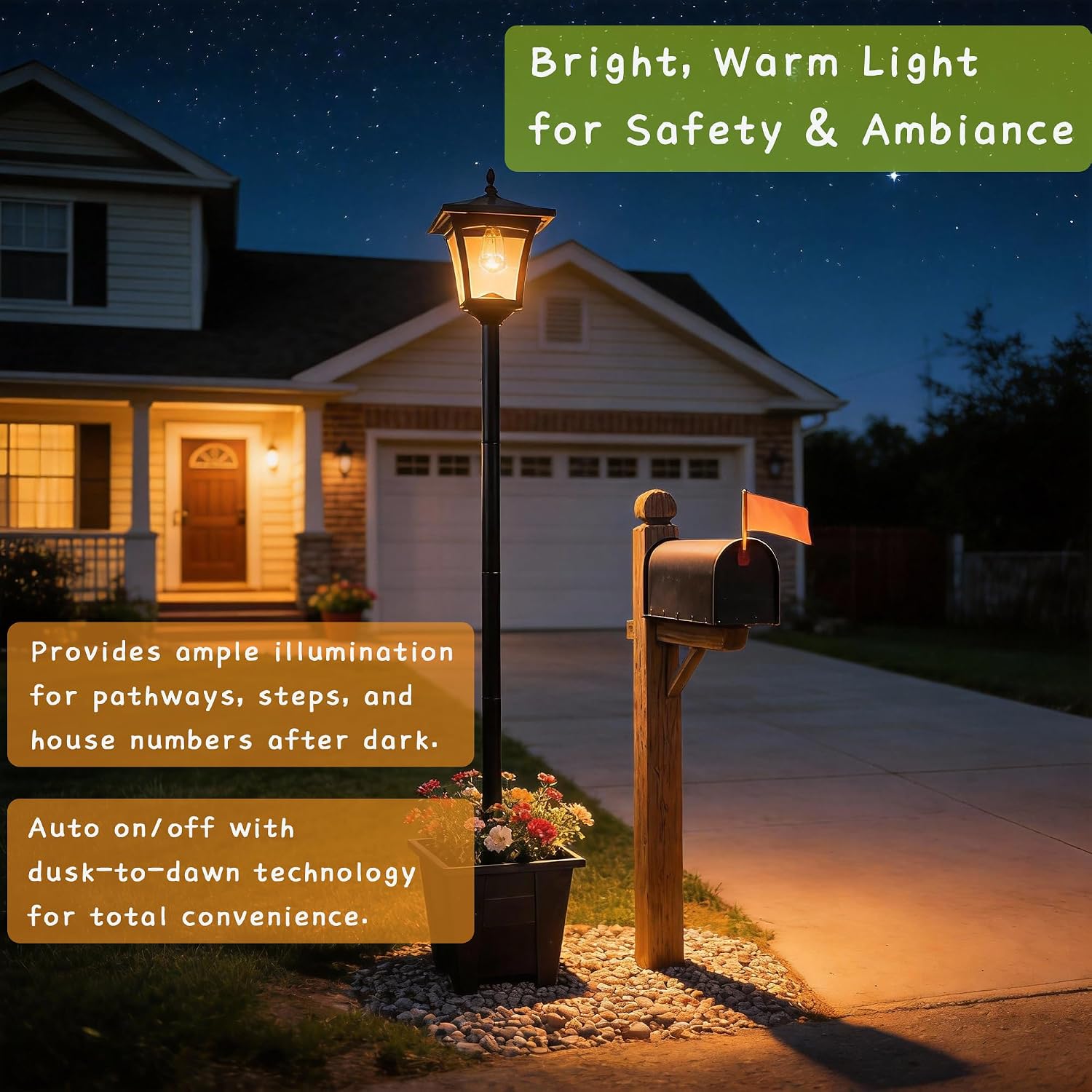 Thumbnail 5 de Solar Lamp Post with Planter 1.5M (5ft): 2-in-1 Outdoor Light and Florist-Style Accent