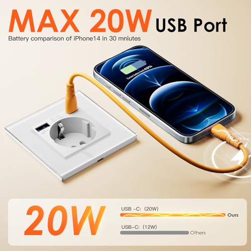 Detalle de BSEED Enchufe USB C 20W 🔌