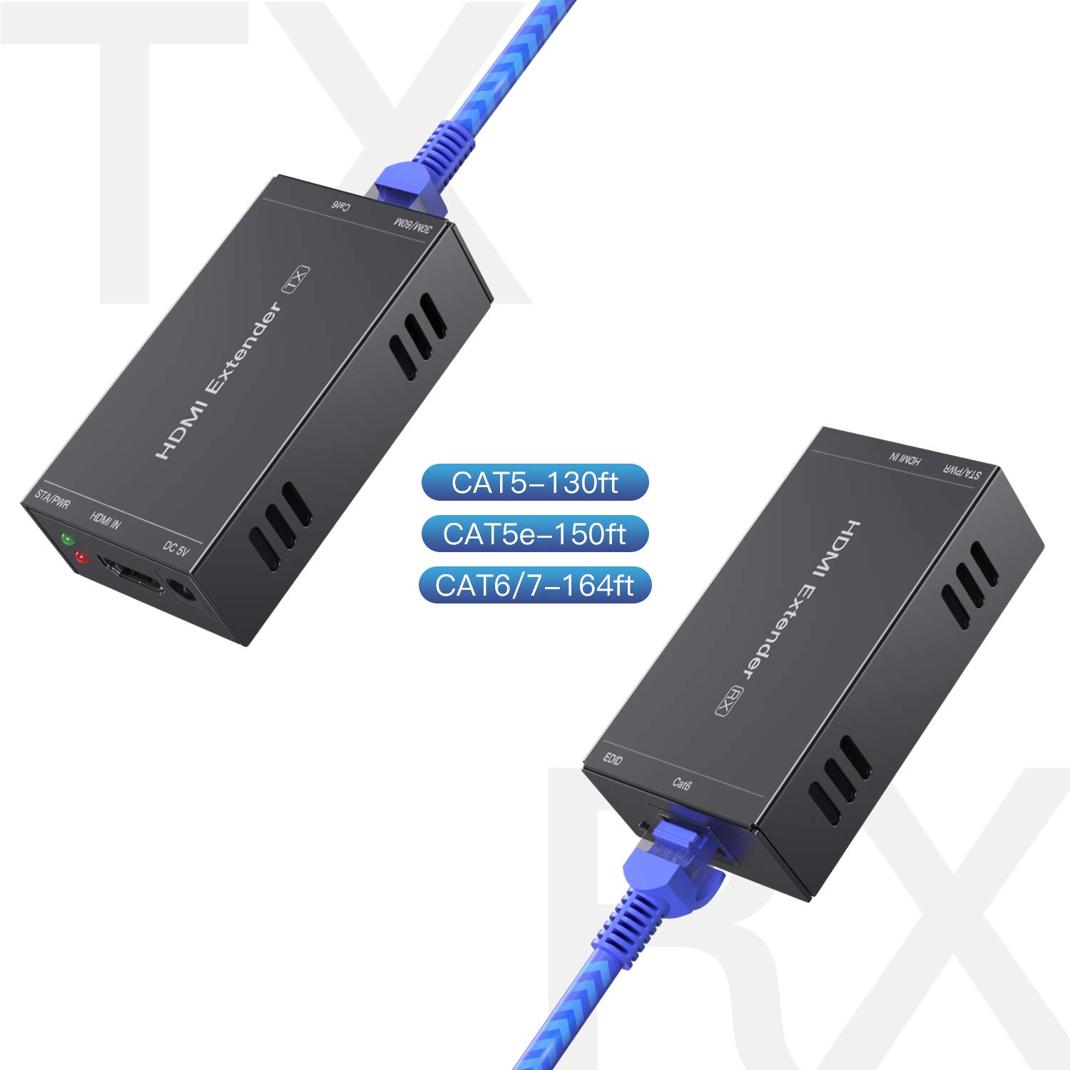 Detalle de PWAYTEK HDMI Extender 1080p@60Hz over Cat6, 50m