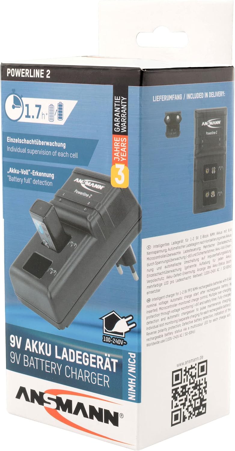 Detalle 2 de Ansmann Powerline 2 9V Ladegerät für NiMH
