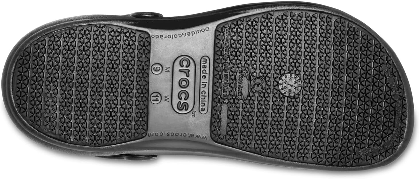 Detalle de Crocs Unisex Clogs in Black (UK 4 Men / UK 5 Women) — Practical Comfort for Everyday Work and Wear