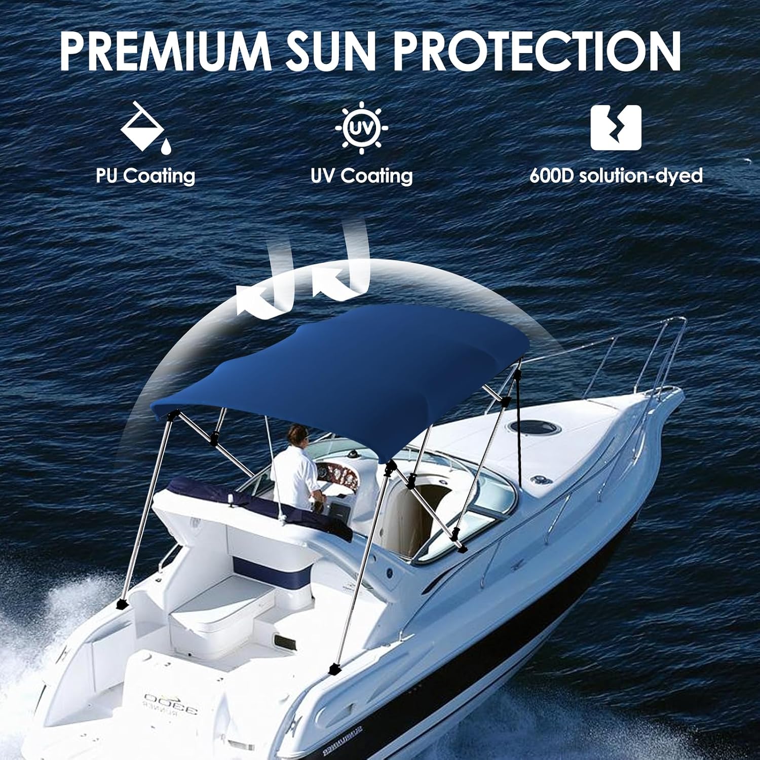 Detalle 1 de Bimini Boat Top 4-Bow