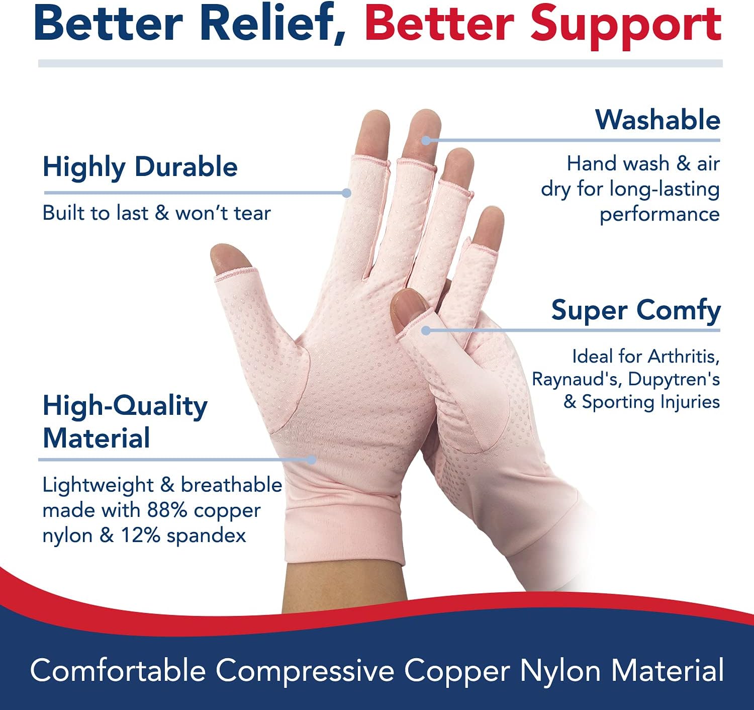 Thumbnail 4 de Doctor Developed Copper Arthritis Gloves M Pair